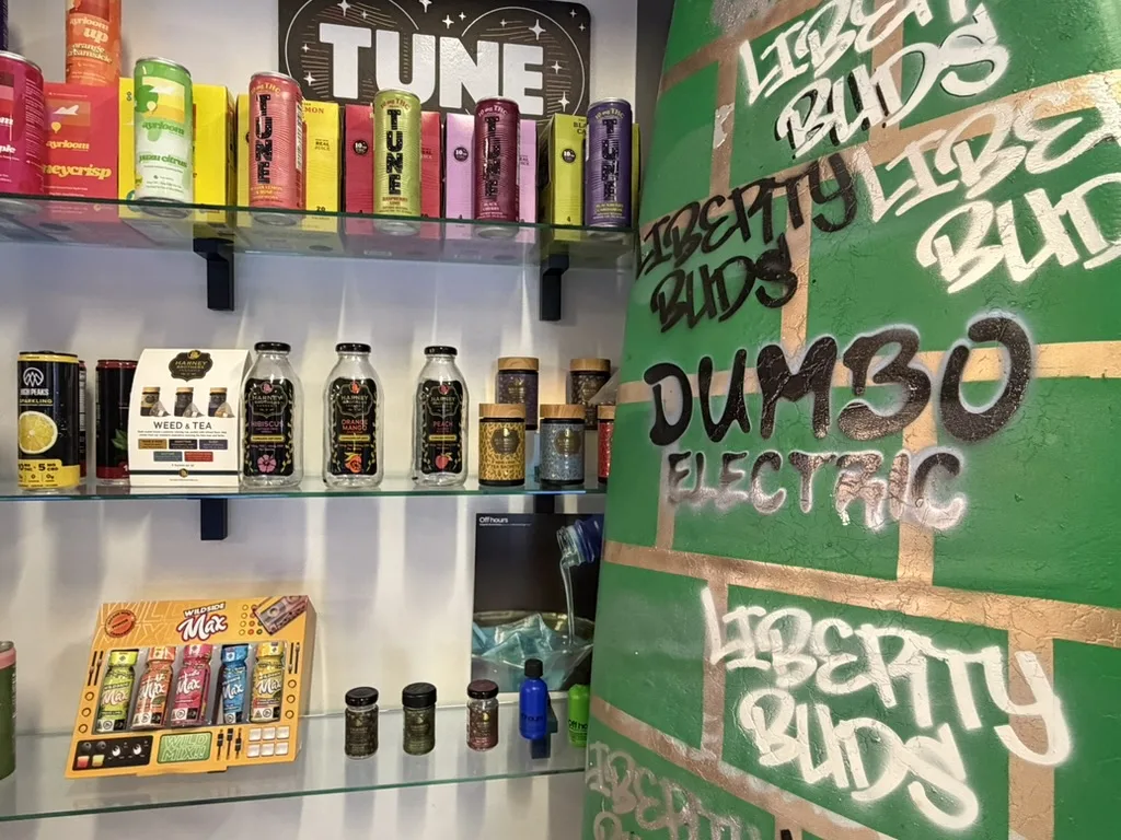 Liberty Buds DUMBO cannabis dispensary Brooklyn New York product shelf